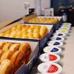 a table of bagels