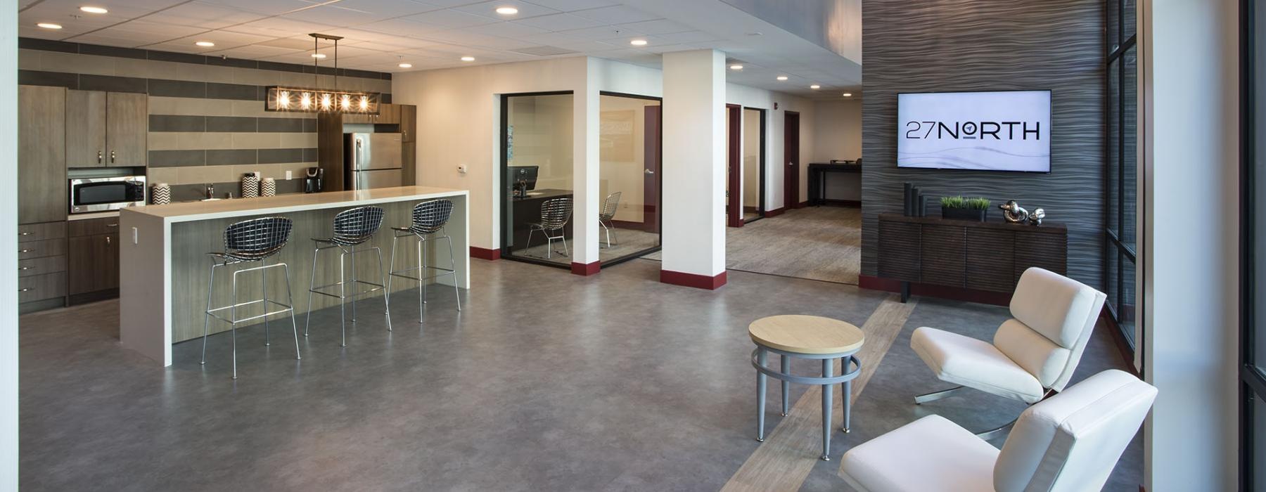 lobby with coffee counter