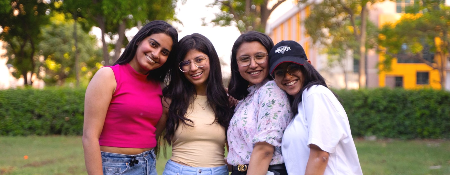 a group of people posing for a photo