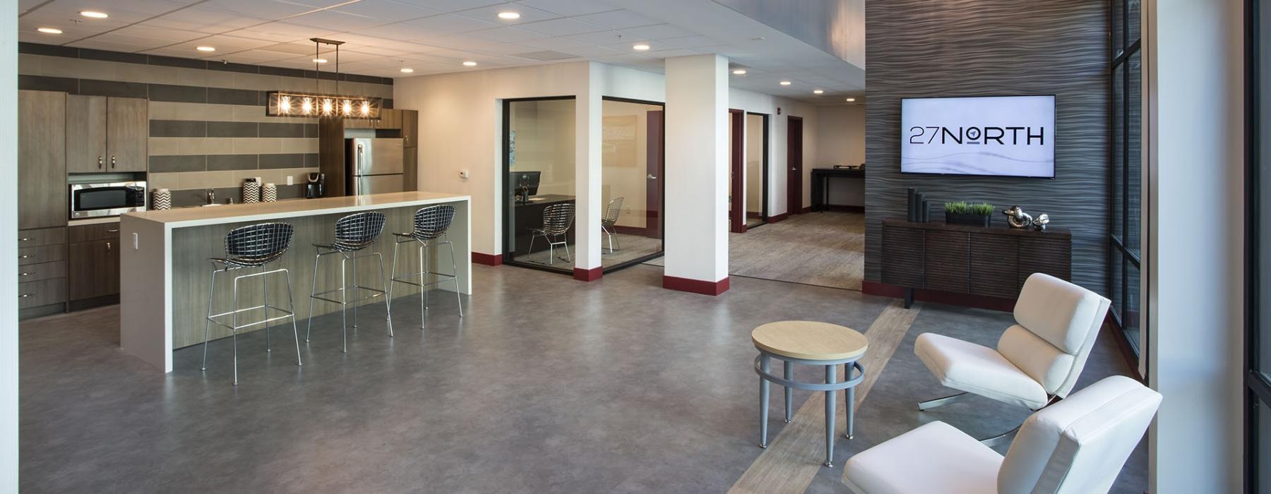 lobby with coffee counter