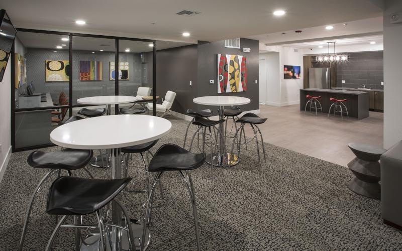 clubhouse kitchen and dining area